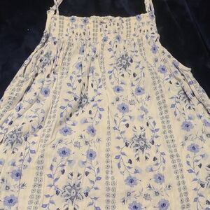 Old Navy Blue Floral Smocked Dress